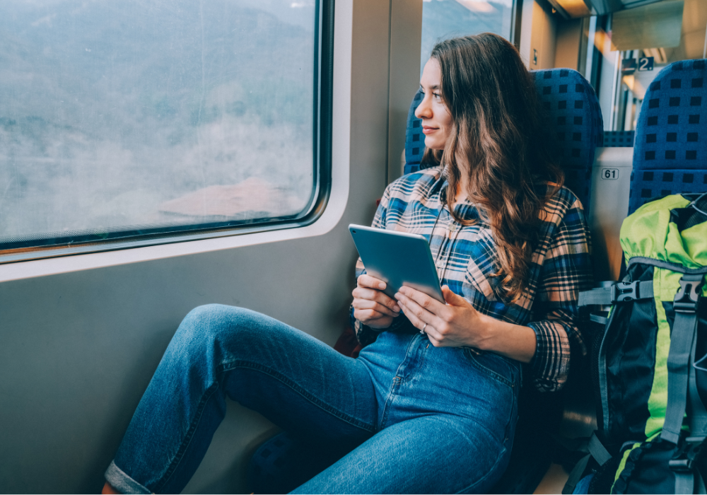 girl-on-train-gallery Female study abroad student looking out train window