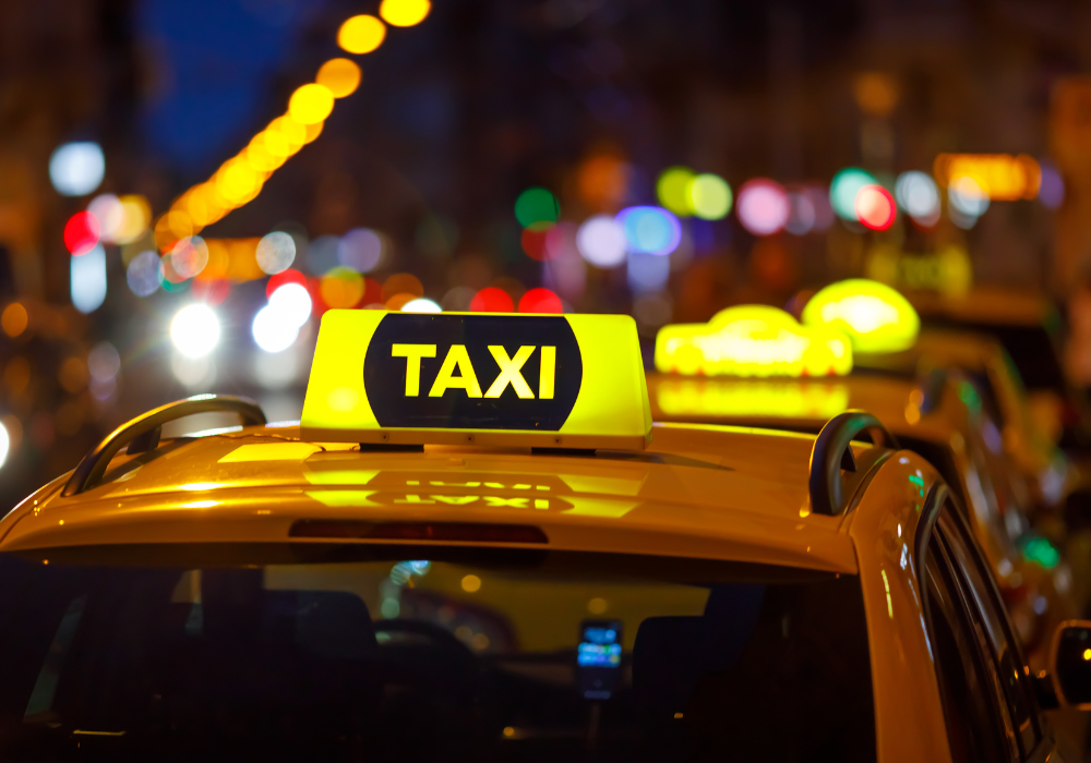 marked-taxi-gallery Marked taxis lined up at night