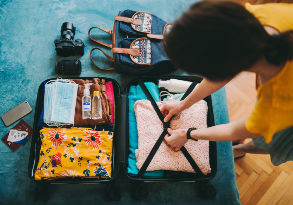 organized-suitcase-with-passport-gallery Student packing items on the packing checklist