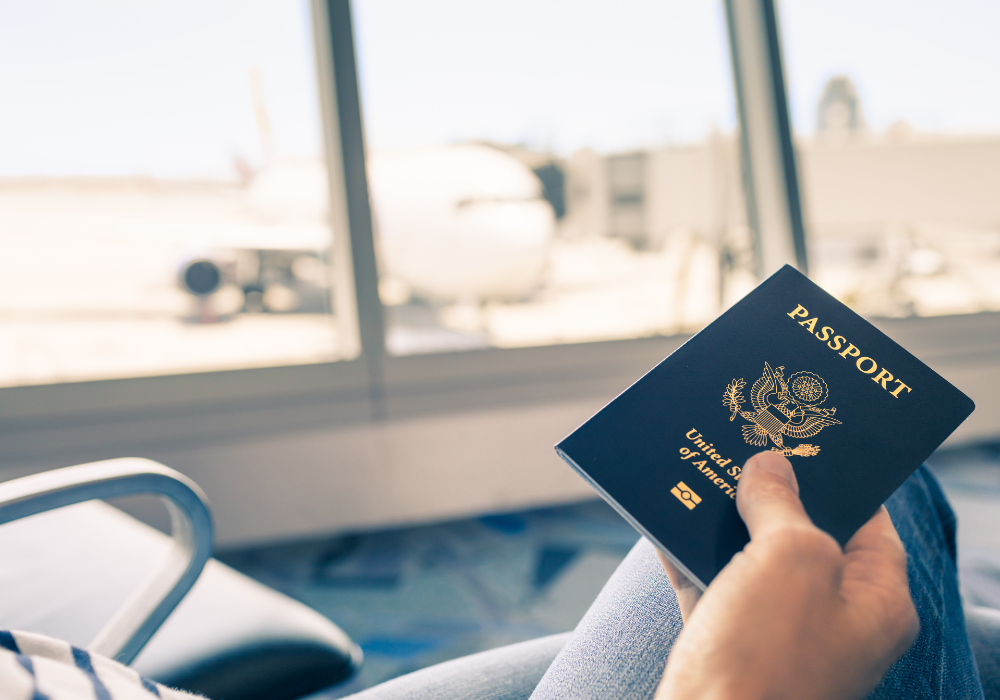 passport-in-airport-gallery Student with travel documents in airport