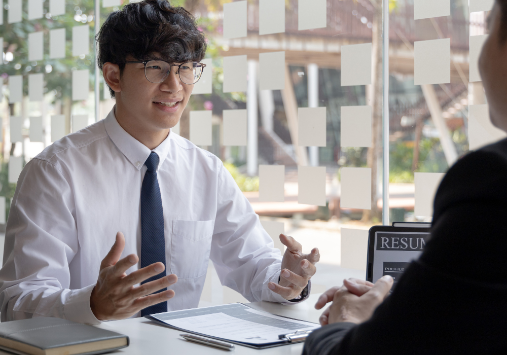 student-interview-gallery Student learning the benefits of studying abroad through a job interview