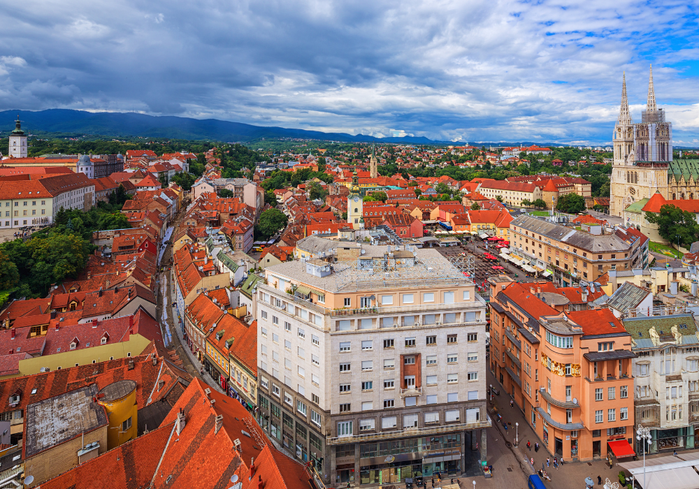 zagreb-birdseye-gallery Birdseye view of Zagreb, Croatia rooftops