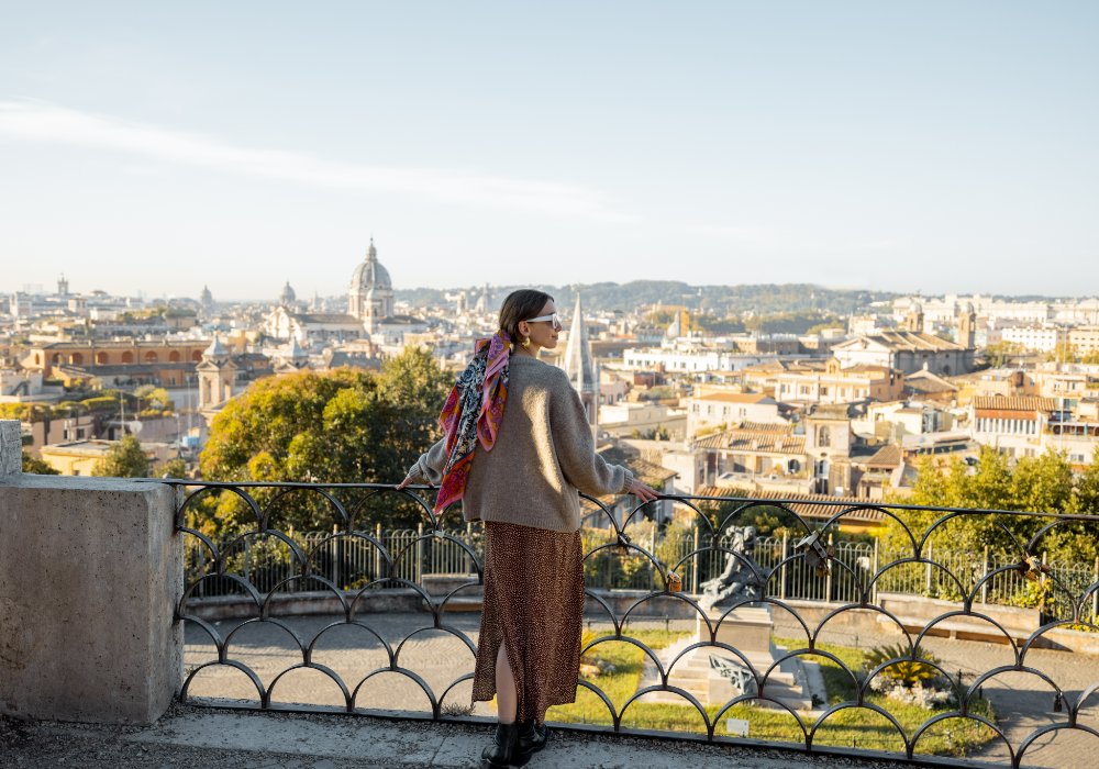 A tourist in Italy.