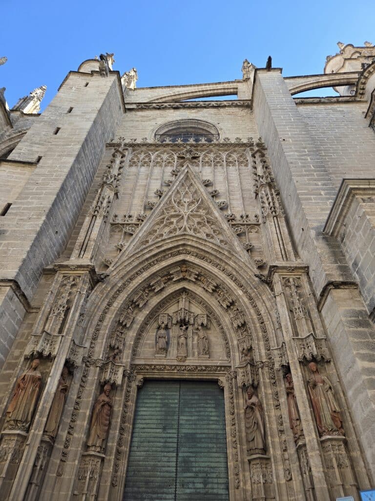 Front of cathedral in Seville