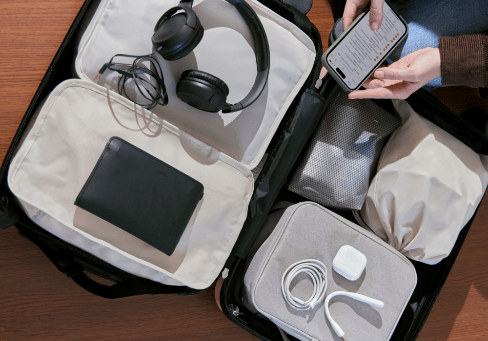 Student packing tech essentials